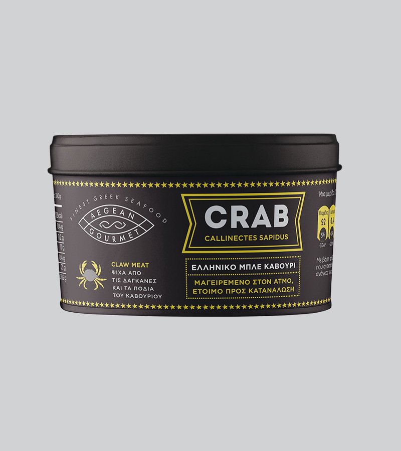 Κομμάτια ψίχας ολόφρεσκου μπλε καβουριού